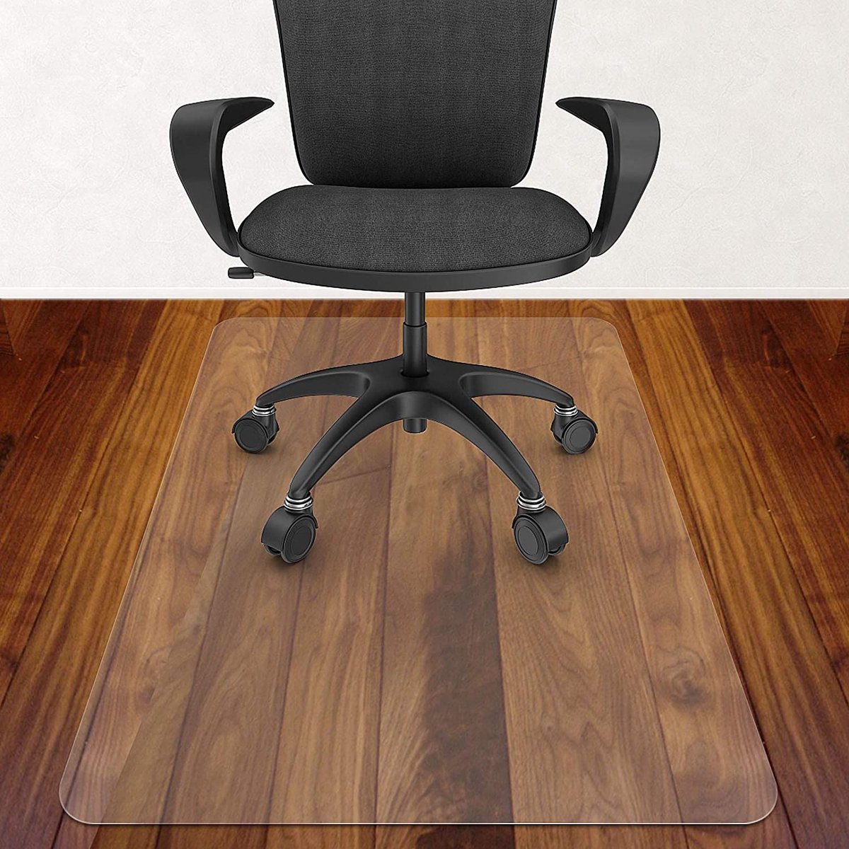 vidaXL Vloermat voor laminaat of tapijt 120x115 cm PVC, vloermat, vloermat bureaustoel, vloerbeschermer bureau, bureaumat, vloer mat, vloermatkader