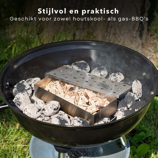Cheqo® Luxe Barbecue Smoker Rookbox voor BBQ Smokerbox Rookdoos