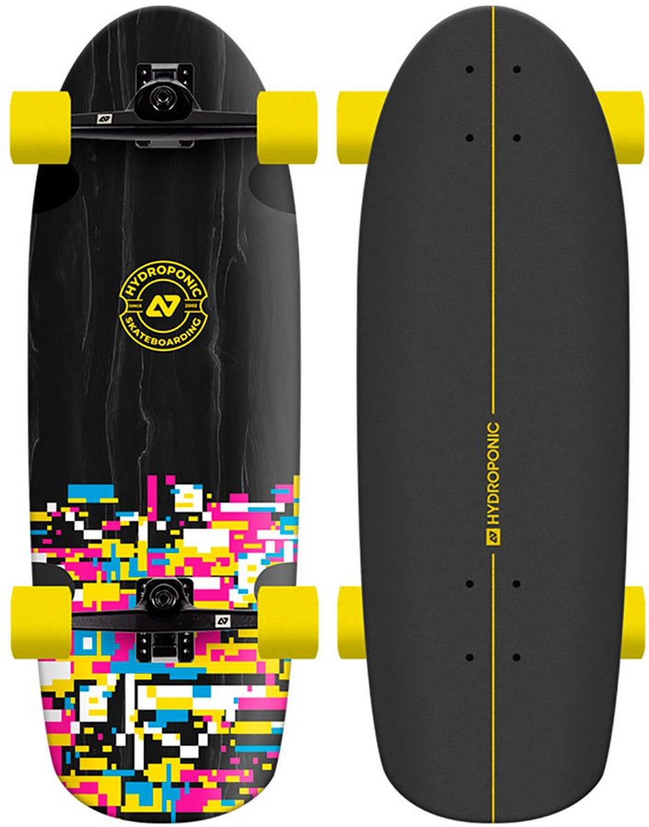 Hydroponic Rounded 30´´ Surfskate Zwart 10 Inches
