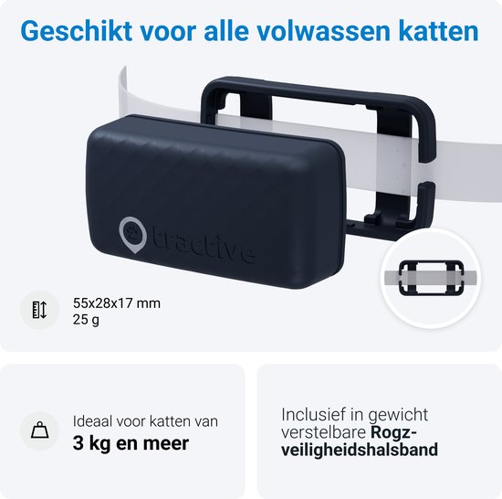 Tractive GPS CAT Mini GPS Tracker voor Katten & Activiteitenmonitor