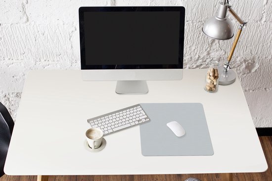 Mouse pad xxl - Tapis de souris Gaming - Grijs - Uni - Tapis de souris - Grand tapis de souris - 40x40 cm - Accessoires de bureau