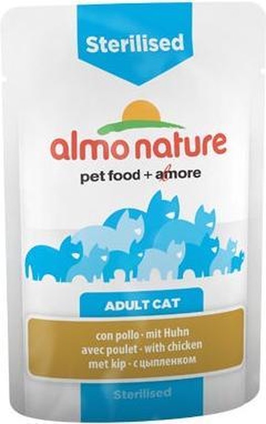 Almo Nature - Sterilised - Natvoer - 30 x 70 gram - Kip