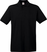 Fruit Of The Loom Premium Heren Poloshirt Met Korte Mouwen (Black)