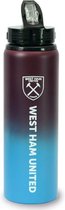 West Ham United Drinkfles 750 Ml Aluminium Blauw/bordeaux