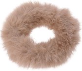 Scrunchie Haarelastiek Furry Beige