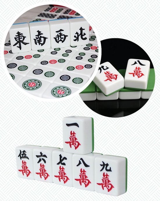 Professioneel 42mm XXXL competitie kwaliteit Mahjong Acryl Majiang / Mahjong stenenset - Mahjong stenen