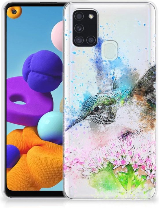 Coque pour Samsung Galaxy A21s TPU Bumper Silicone Étui Housse Oiseau