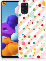 Telefoon Hoesje Geschikt voor Samsung Galaxy A21s Leuk TPU Back Cover Dots