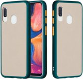 Samsung Galaxy A20e Matte Hoesje met Bumper Groen