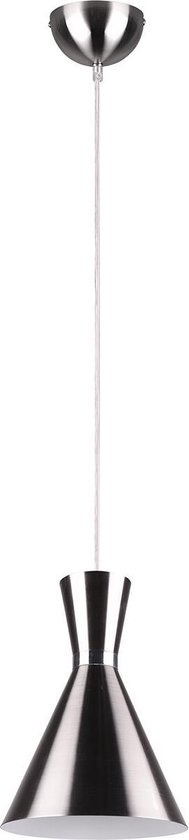 LED Hanglamp - Trion Ewomi - E27 Fitting - 1-lichts - Rond - Mat Nikkel - Aluminium - Ø20cm