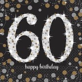 Borden 60 Jaar Happy Birthday 22,8cm 8st