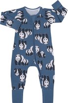 DIM BABY Zipped Pyjama -Blauw Panda's- Maat 62 cm