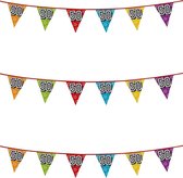 3x stuks vlaggenlijnen met glitters Sarah/Abraham 50 jaar thema feestartikelen - Verjaardag versieringen - 8 meter - Plastic