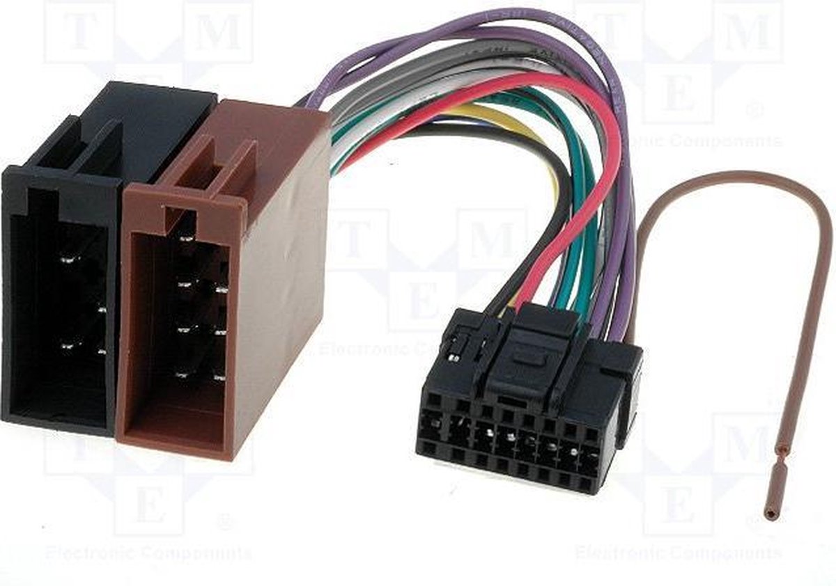ISO kabel geschikt voor Sony autoradio - 22,5x10mm - 16-pins - 0,15 meter – foto 2