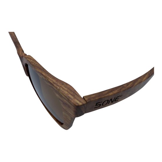 5one® Rome Kosso hout zonnebril met bruine lens - zonnebril voor dames van 5one® — afbeelding 3