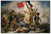 De vrijheid leidt het volk, Eugène Delacroix - Foto op Akoestisch paneel - 120 x 80 cm