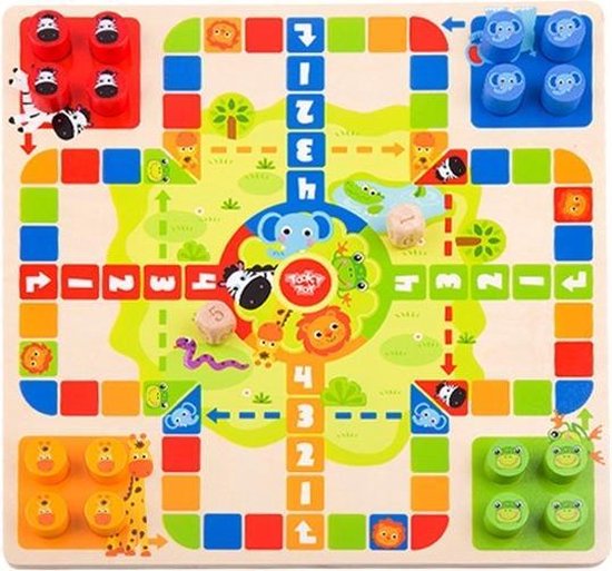Afbeelding van het spel Tooky Toy Bordspel Ludo / Slangen En Ladders