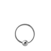 Lucardi - Dames Helixpiercing ring bal - Piercing - Cadeau - Staal - Zilverkleurig