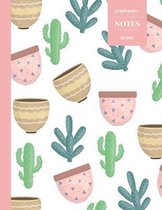 Graph Paper Notes 110 Pages: Cactus Notebook for Professionals and Students, Teachers, Architects, Scientists, Engineers, and Writers - Succulent L