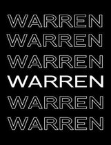 Warren: Election 2020 College Ruled Composition Notebook 7.44'' x 9.69'' 100 pages 50 sheets
