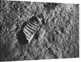 Apollo 11 lunar footprint (maanlanding) - Foto op Canvas - 150 x 100 cm