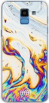 Samsung Galaxy J6 (2018) Hoesje Transparant TPU Case - Bubble Texture #ffffff