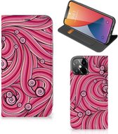 GSM Hoesje Geschikt voor iPhone12 Pro Max Foto Hoesje ontwerpen Swirl Pink