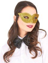 NINGBO PARTY SUPPLIES - Goudkleurig Venetiaans masker met pailletten voor volwassenen - Maskers > Masquerade masker