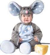 INCHARACTER - Grijs muizenkostuum voor baby's - Luxe - 56/68 (0-6 maanden)