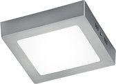 LED Plafondlamp - Plafondverlichting - Trion Zonin - 12W - Warm Wit 3000K - Vierkant - Mat Nikkel - Aluminium - BES LED