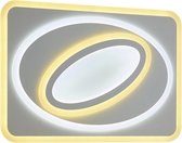 LED Plafondlamp - Trion Coson - 75W - Aanpasbare Kleur - Dimbaar - Afstandsbediening - Rechthoek - Mat Wit - Acryl - BSE