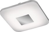LED Plafondlamp - Trion Vonys - 25W - Aanpasbare Kleur - Dimbaar - Afstandsbediening - Vierkant - Mat Chroom - Kunststof - BSE