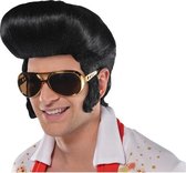 Amscan Pruik Elvis Presley Heren Synthetisch Zwart One-size