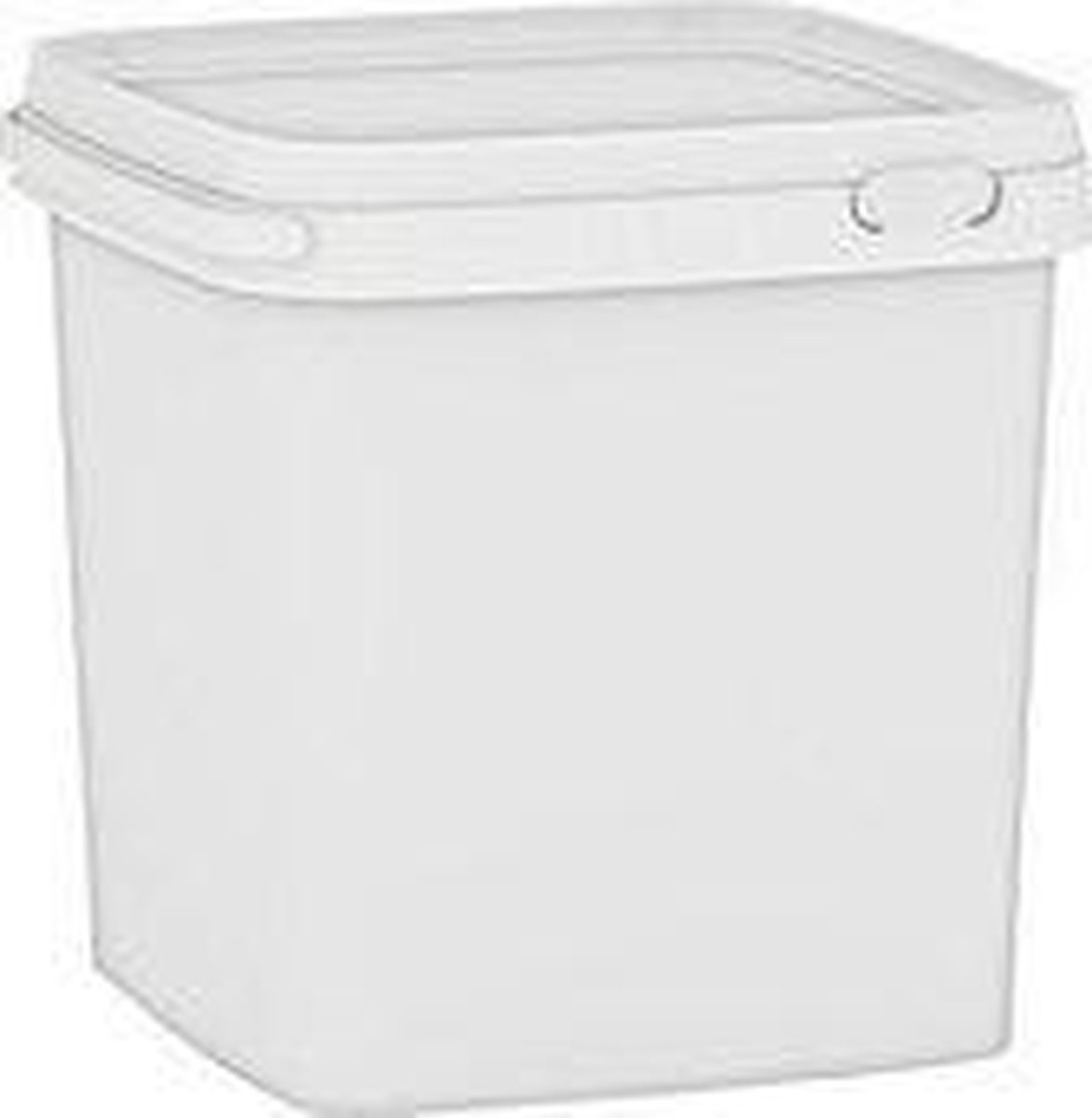 2X Emmer 10,3l rechthoekig * 10l * voedselveilig stapelbaar kunststofemmer 10 liter wit 10liter