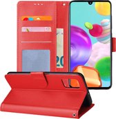 Samsung Galaxy A41 Hoesje Book Case Flip Hoes Wallet Cover - Rood