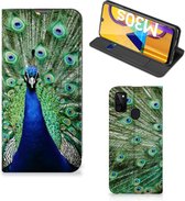 GSM Hoesje Geschikt voor Samsung Galaxy M30s | Geschikt voor Samsung M21 Wallet Book Case Pauw