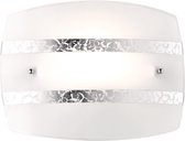 LED Wandlamp - Wandverlichting - Trion Niki - E27 Fitting - Rond - Mat Zilver - Glas