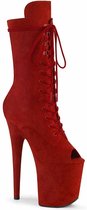 Pleaser Plateau Laarzen, Paaldans schoenen -39 Shoes- FLAMINGO-1051FS Paaldans schoenen Rood