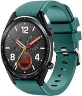 Siliconen Smartwatch bandje - Geschikt voor  Huawei Watch GT siliconen bandje - dennengroen - 42mm - Horlogeband / Polsband / Armband