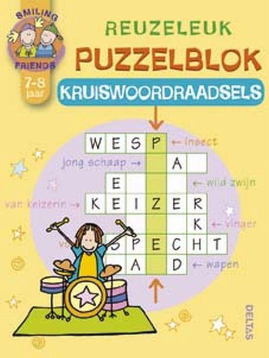 Cover van het boek 'Reuzeleuk Puzzelblok Kruiswoordraadsels / 7-8 jaar'