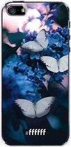 iPhone SE (2016) Hoesje Transparant TPU Case - Blooming Butterflies #ffffff