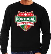 Portugal supporter schild sweater zwart voor heren - Portugal landen sweater / kleding - EK / WK / Olympische spelen outfit XL