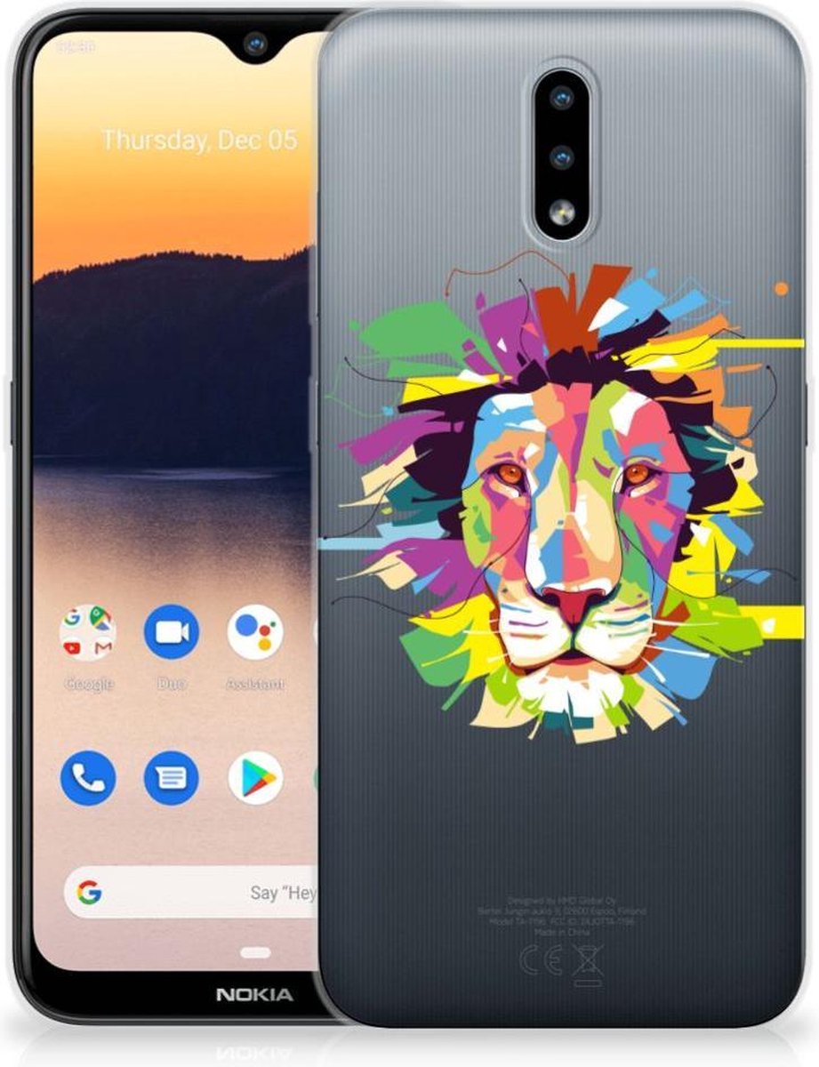 Nokia 2.3 Telefoonhoesje met Naam Lion Color