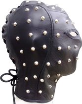 NL Leather Master Metal Stud Masker | BDSM | Gezichtsmasker | Fetish | Slaaf | Meesteres