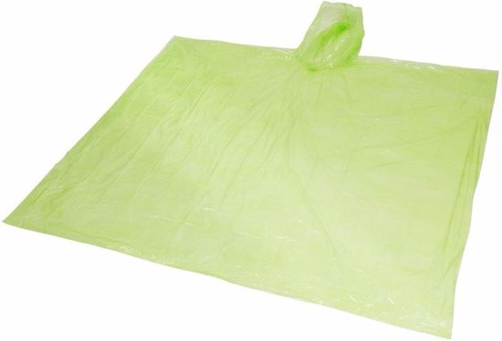 6x stuks wegwerp regenponcho groen voor volwassenen