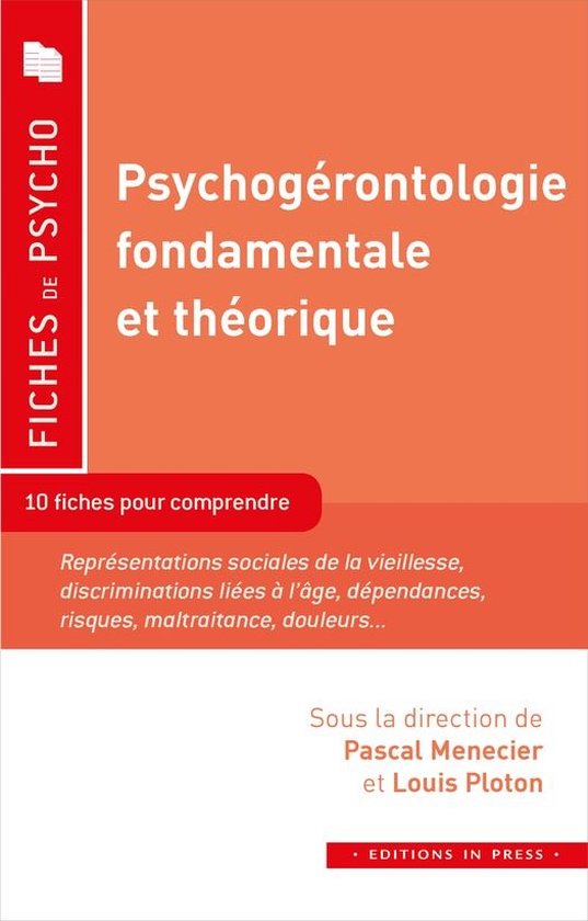 Fiches de Psycho - Psychogérontologie fondamentale et théo ... - cover