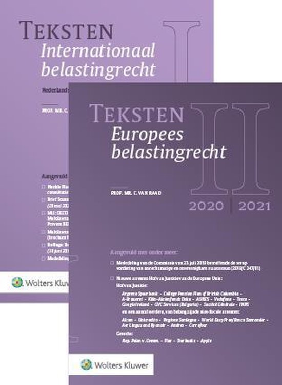 Teksten Internationaal & Europees belastingrecht 2020/2021