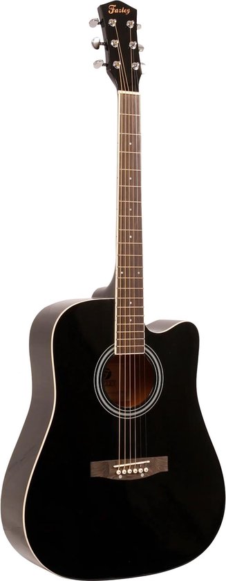 schattig Stijg Afdeling Fazley W40-BK akoestische western gitaar zwart + statief + stemapparaat |  bol.com