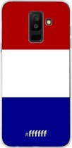 Samsung Galaxy A6 Plus (2018) Hoesje Transparant TPU Case - Nederlandse vlag #ffffff