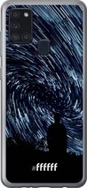 Samsung Galaxy A21s Hoesje Transparant TPU Case - Starry Circles #ffffff